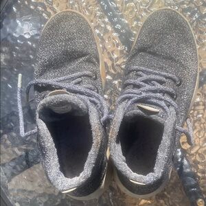 Gray Knit High-Top Sneakers Allbirds